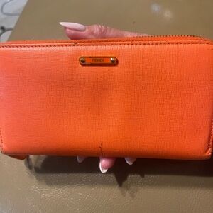 Fendi Vibrant Orange Wallet
